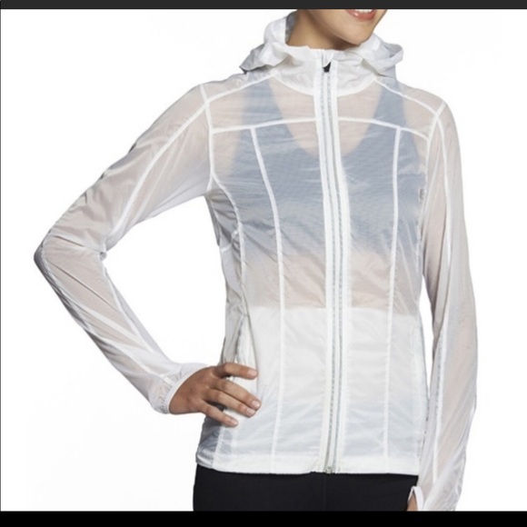Fabletics Jackets \u0026 Coats | Fabletics Yule White Translucent Windbreaker | Color: White | Size: M | Clovepatch's Closet